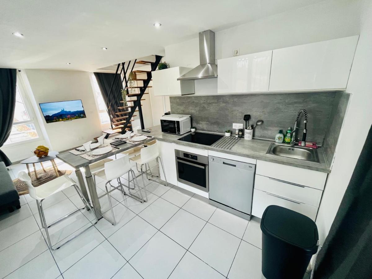 Superbe Duplex Design Neuf 2 Chambres, Climatise Tout Confort, Facile D,Acces Stationnement Gratuit مارسيليا المظهر الخارجي الصورة